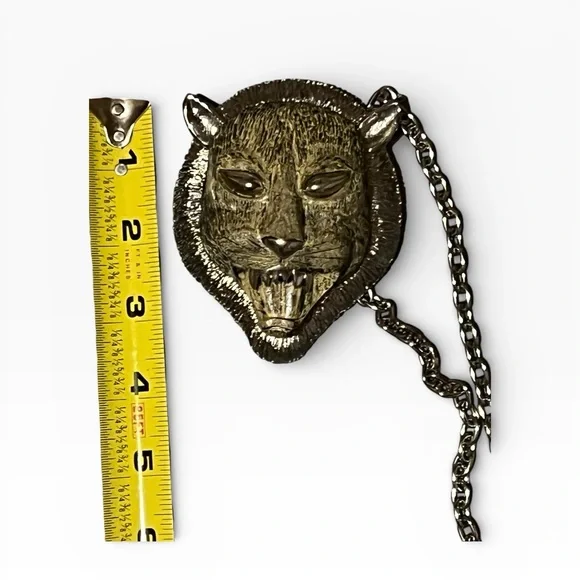 Vintage Gold Panther Pendant Necklace - Picture 7 of 7